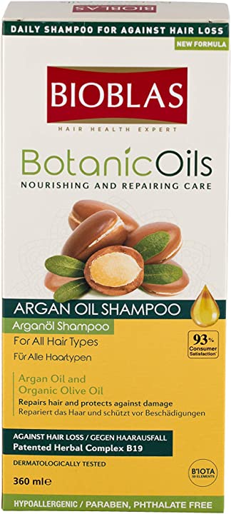 BIOBLAS Botanic Oils Saç Dökülmesine Karşı Argan Yağlı Şampuan (360 ml)