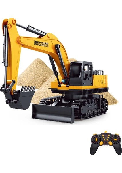 Learning Fun Uzaktan Kumandalı Şarjlı Excavator 1:12 360° Rotasyon Full Fonksiyon 43 cm
