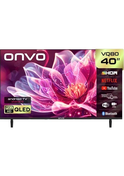 Onvo 40VQ80F3FA 40” 102 Ekran Uydu Alıcılı Full Hd Whaleos QLED TV