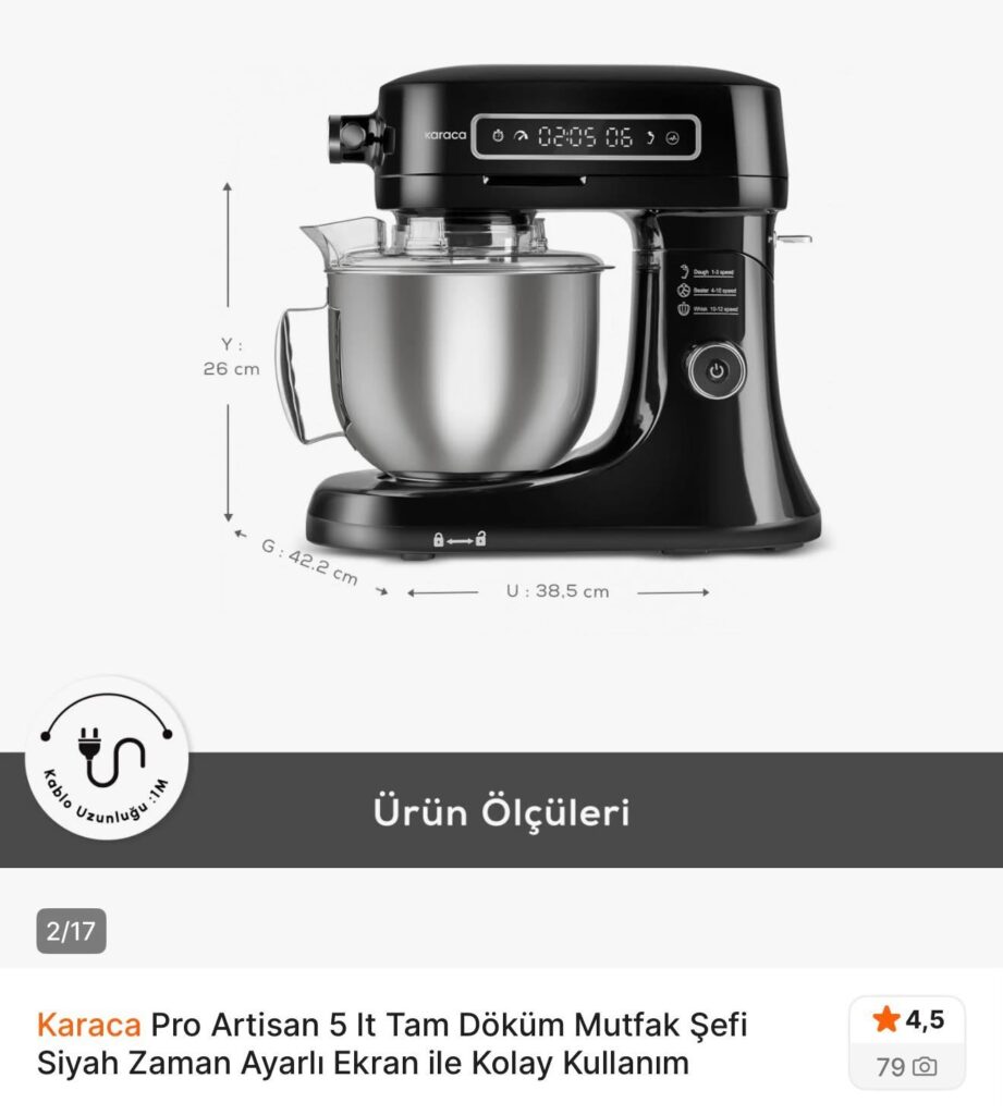 Karaca Pro Artisan 5 lt Tam Döküm Mutfak Şefi Siyah Zaman Ayarlı Ekran ile Kolay Kullanım